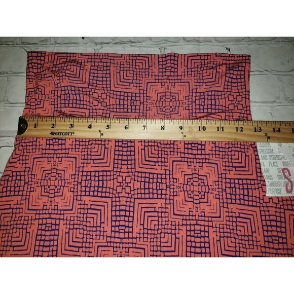 Nwt Lularoe Azure Skirt Pink & Blue Geometric Women's Size Small - Picture 3 of 4